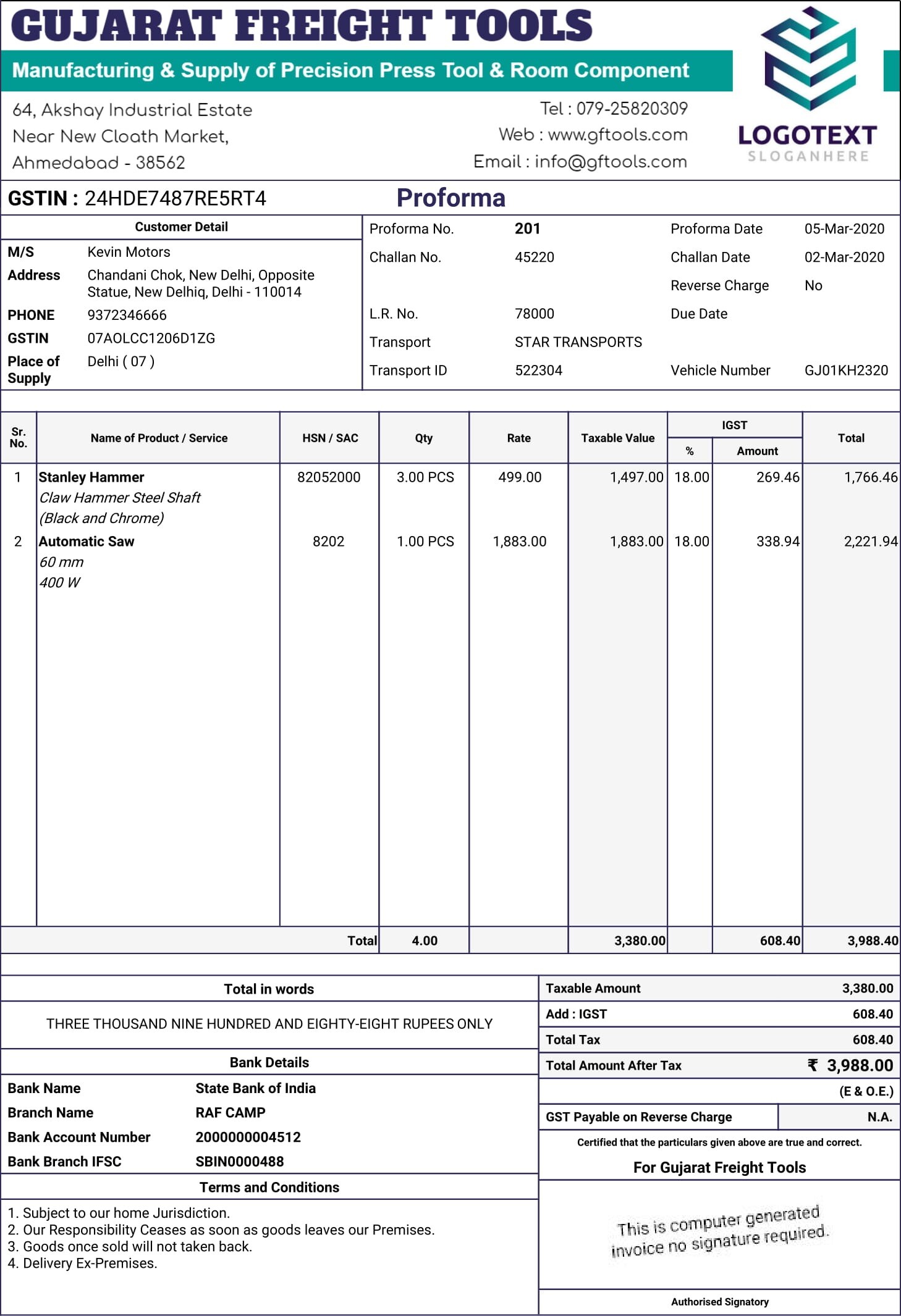 What is a Proforma Invoice? Format and Status under GST TaxAdda