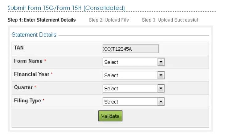 uploading form 15g to incometaxindiaefiling.gov.in